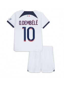 Paris Saint-Germain Ousmane Dembele #10 Dječji Gostujuci Dres kompleti 2023-24 Kratak Rukavima (+ kratke hlače)